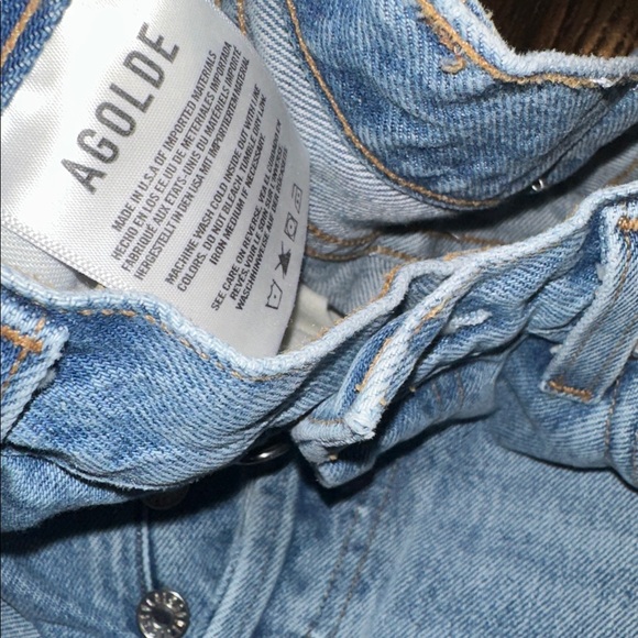 Agolde Riley cut Denim Jeans in Light Blue size 26 - Picture 7 of 12